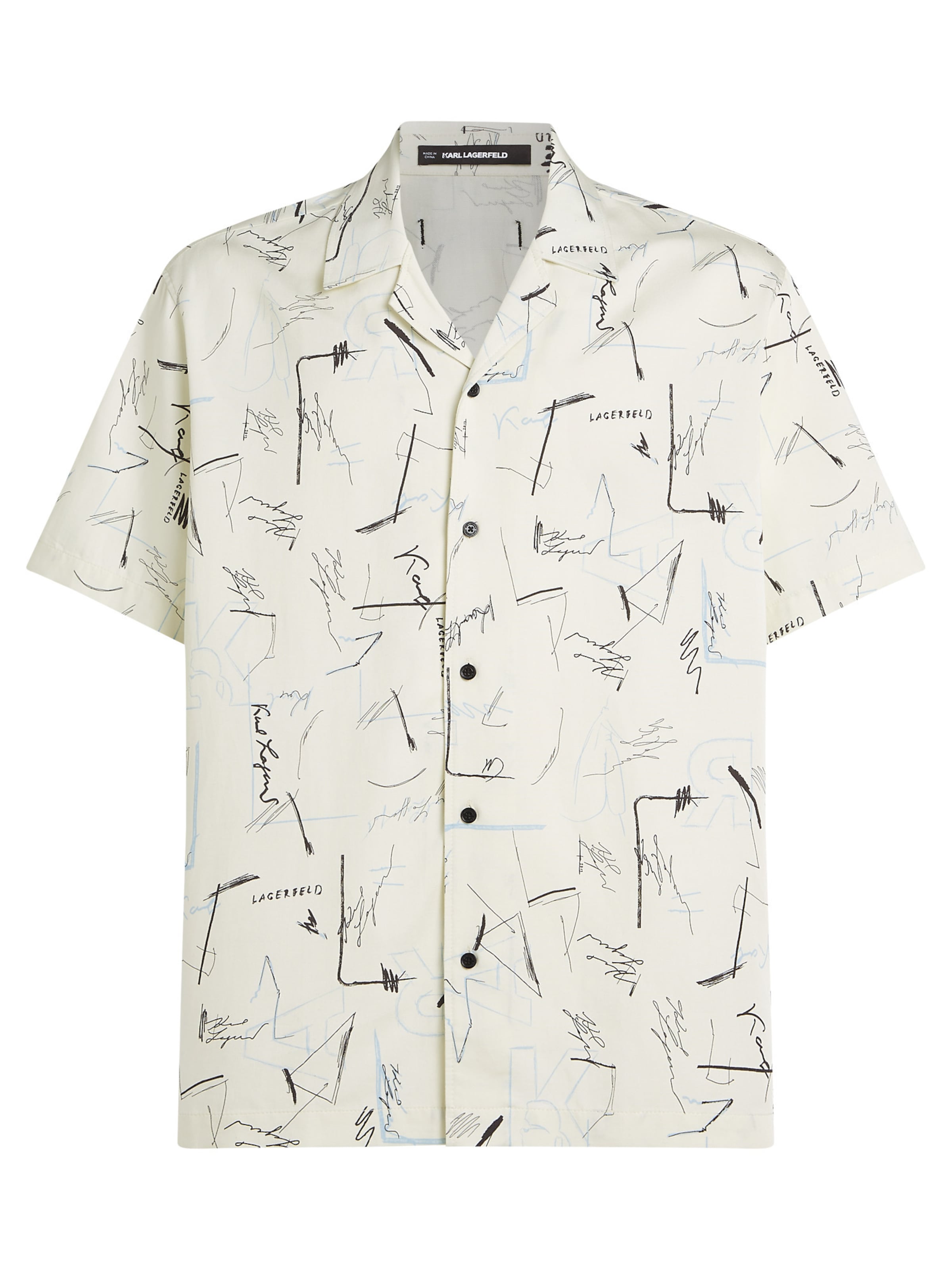 Karl Lagerfeld - Ajuste regular Camisa en beige: frente