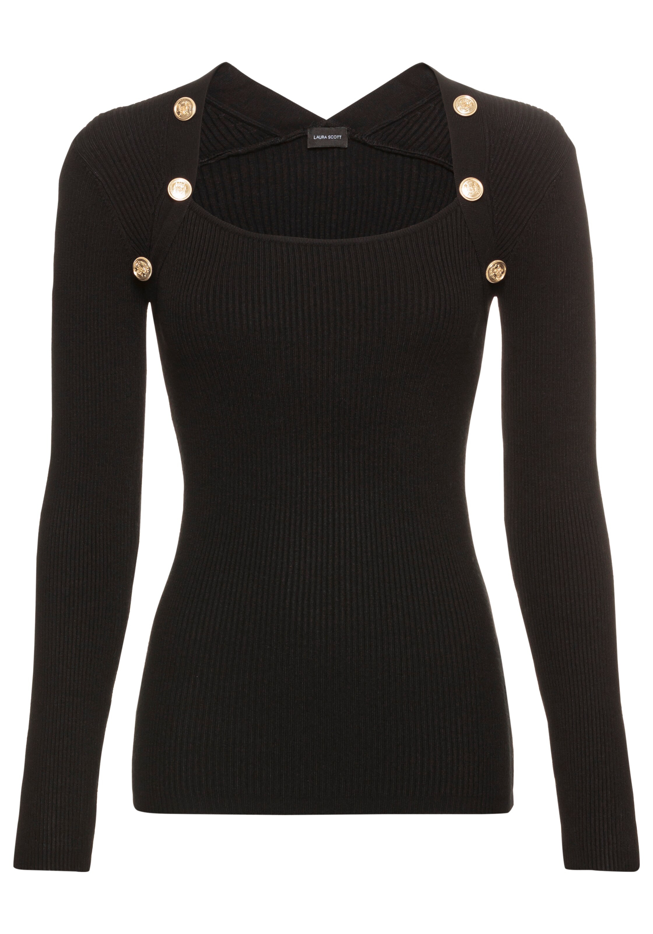 LAURA SCOTT Pullover in Schwarz: Vorderseite