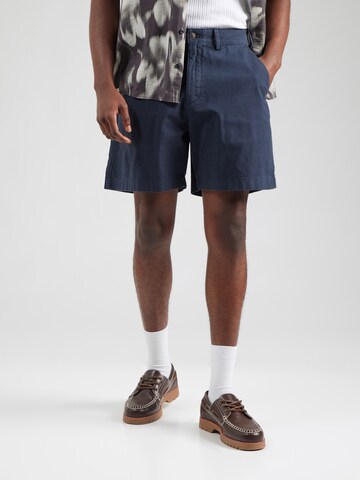 Abercrombie & Fitch Loosefit Chinobyxa i blå: framsida