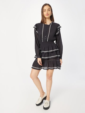 Pepe Jeans - Vestido camisero 'PAULA' en negro: frente