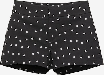 Pull&Bearregular Hlače - crna boja: prednji dio