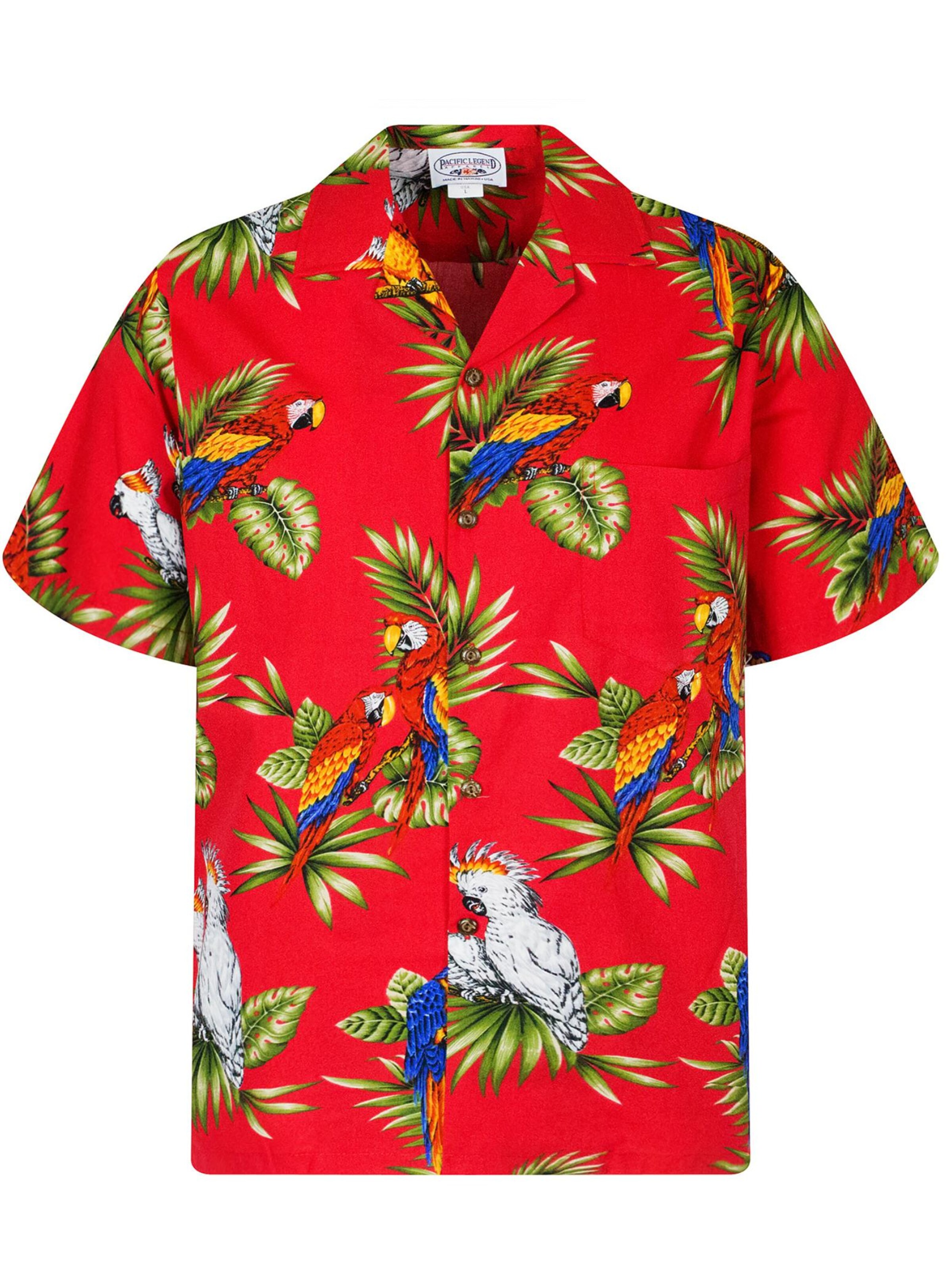 Pacific Legend Regular fit Button Up Shirt 'Kakadu' in Red: front