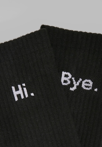 Mister Tee Socken 'HI - Bye' in Schwarz