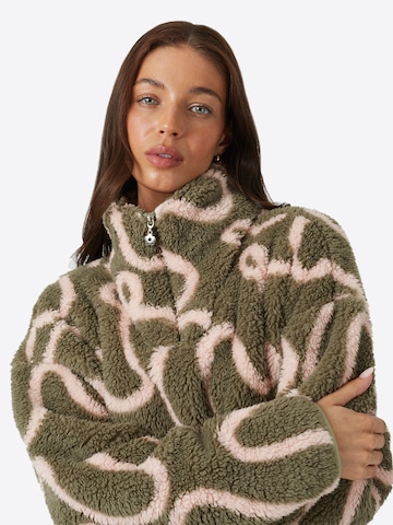 BRAVE SOUL Fleece jas in Bruin