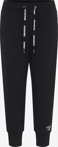 CHIEMSEE Tapered Pants in Black: front