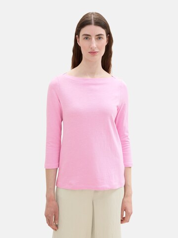 T-shirt TOM TAILOR en rose : devant