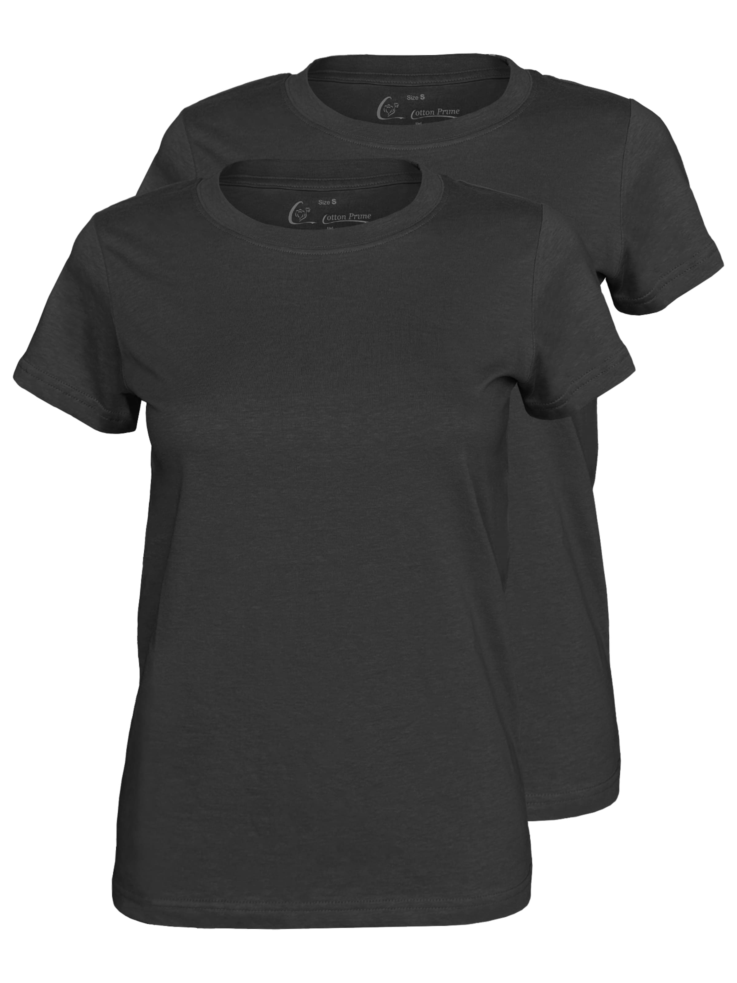 T-shirt Cotton Prime en noir : devant