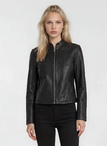 trueprodigy Lederjacke 'Kami' in Schwarz: Vorderseite