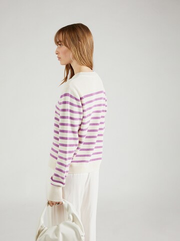 Lollys Laundry Pullover 'Swan' i lilla