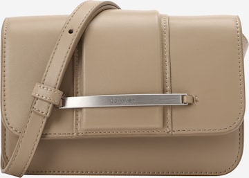 Calvin Klein Schoudertas 'Bar' in Beige: voorkant