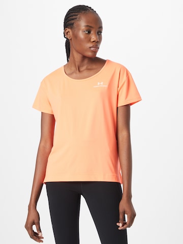 UNDER ARMOUR Performance shirt 'Rush Energy' in Orange: front