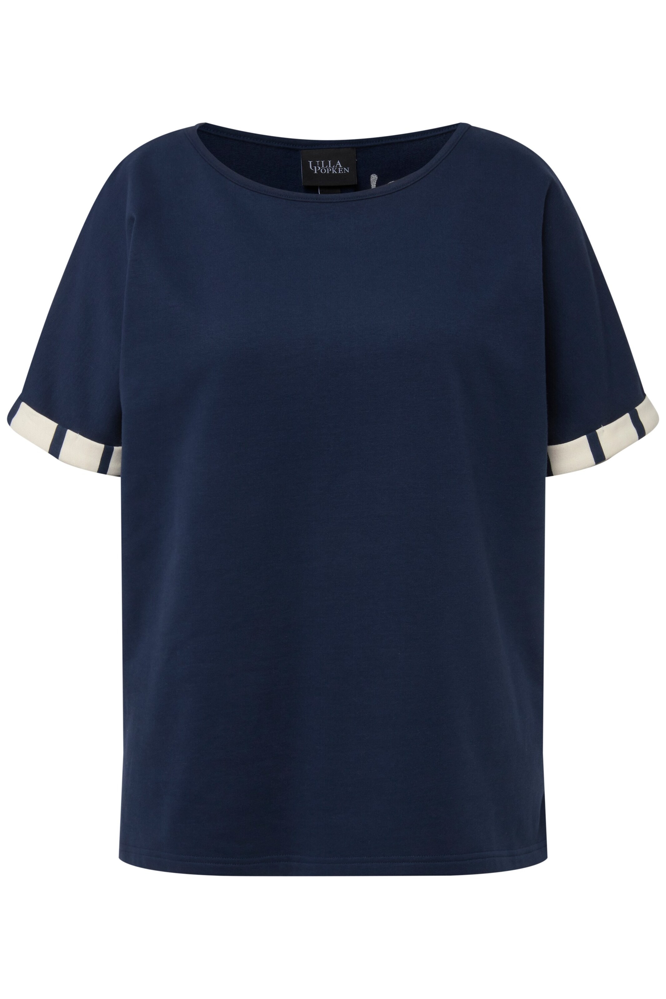 T-shirt Ulla Popken en bleu : devant