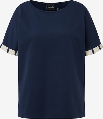 Ulla Popken T-shirt en bleu foncé / blanc, Vue avec produit