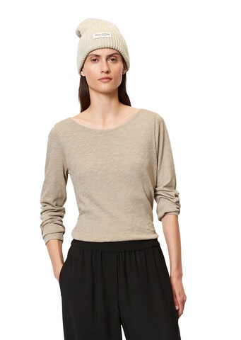 T-shirt Marc O'Polo en beige : devant