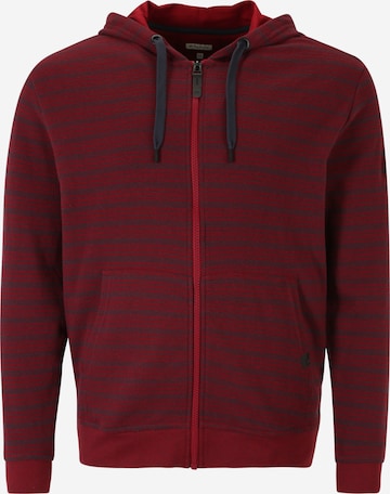 TOM TAILOR Men + - Sudadera con cremallera en rojo: frente