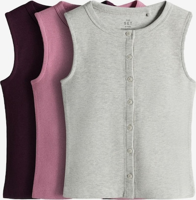 Palaidinė be rankovių iš The Set, spalva – margai pilka / rožių spalva / burgundiško vyno spalva, Prekių apžvalga