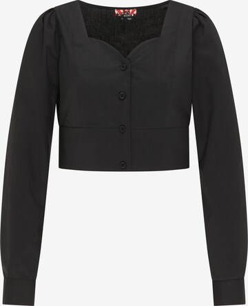 myMo ROCKS Blouse in Black: front