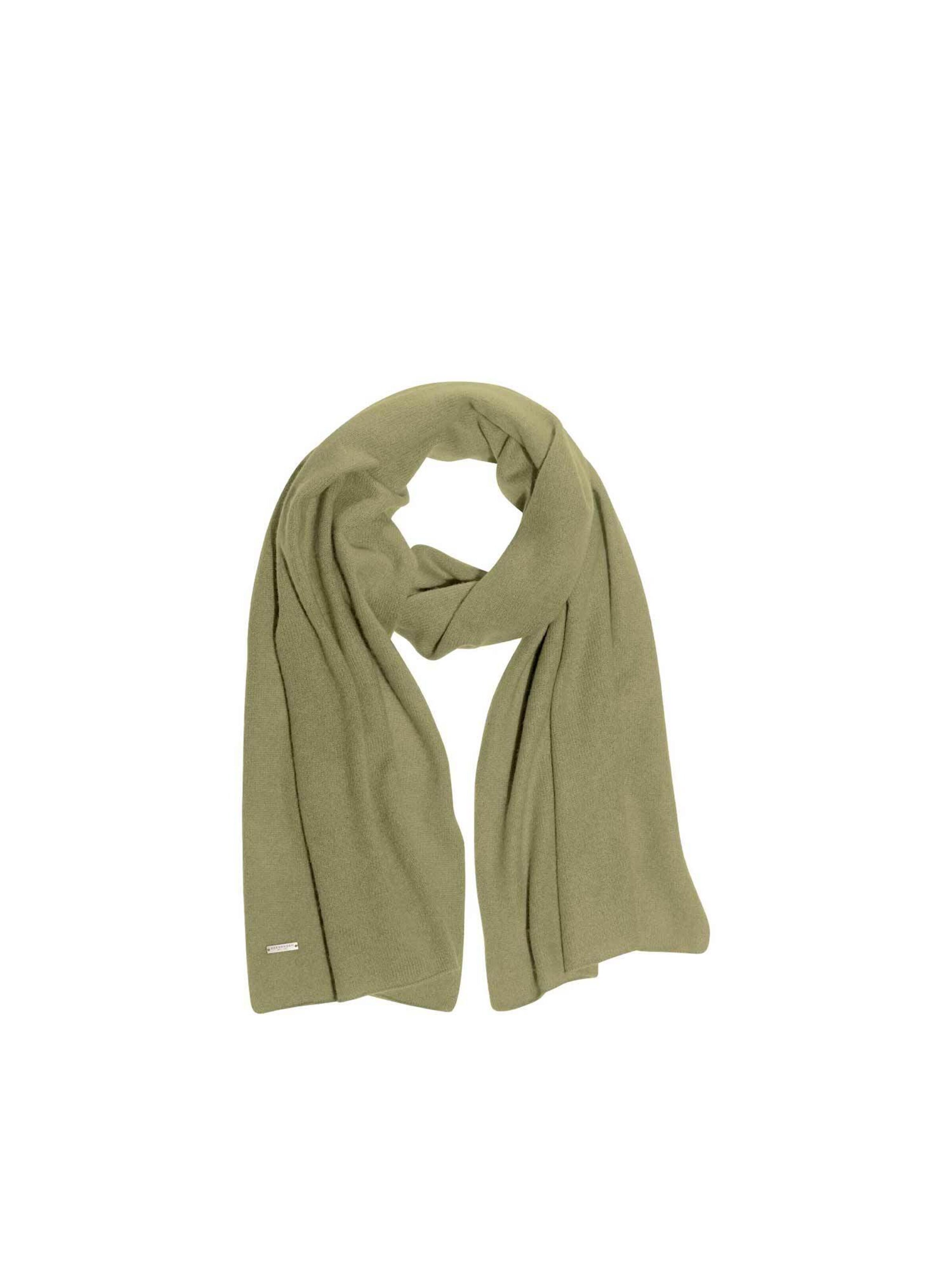 Seeberger Full Finger Gloves 'Schal' in Green: front