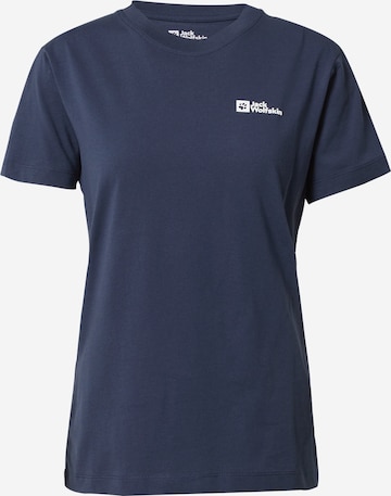 T-shirt 'Essential' JACK WOLFSKIN en bleu : devant