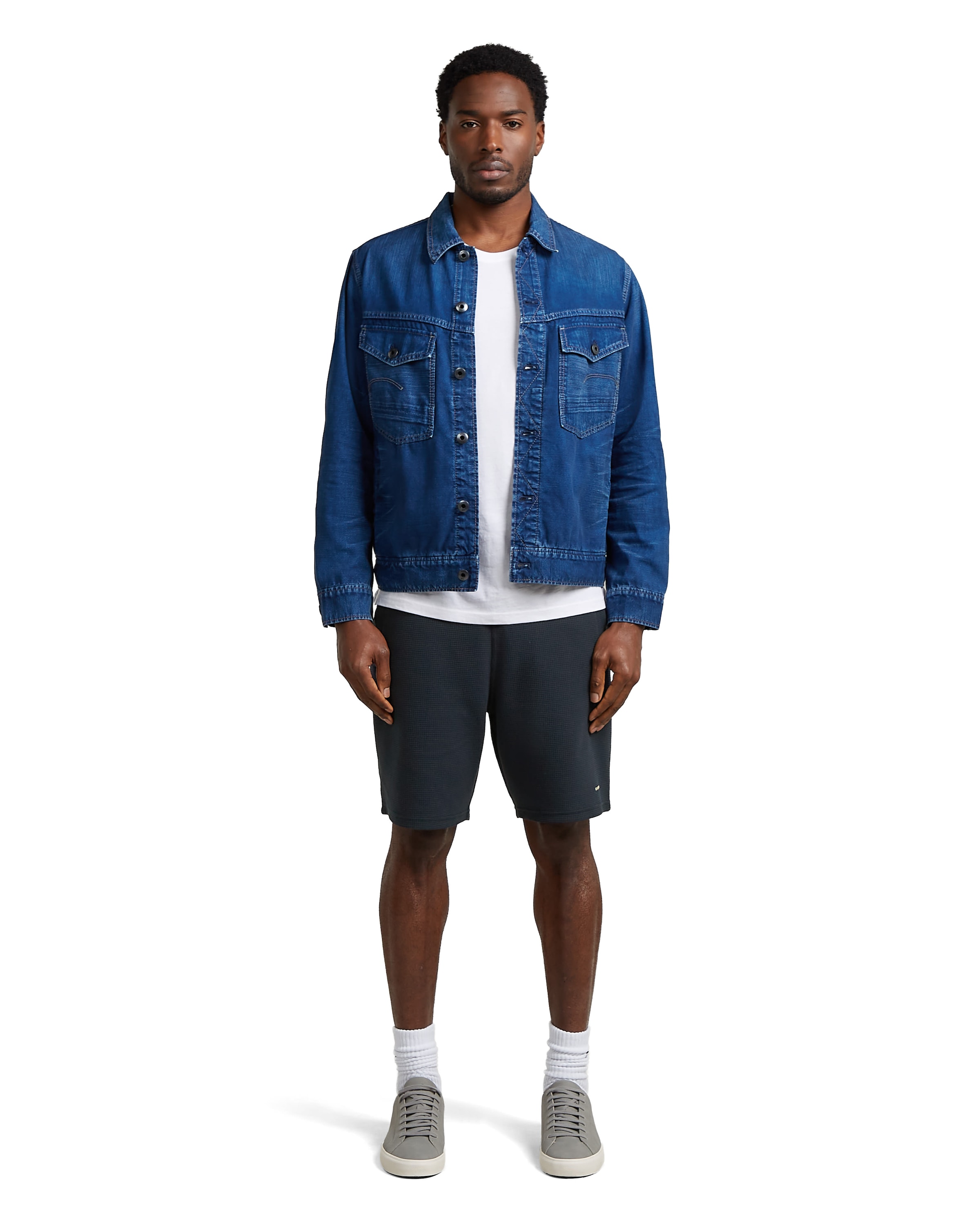 G-STAR Slimfit Sportbroek 'Structured Jersey Shorts' in Bruin