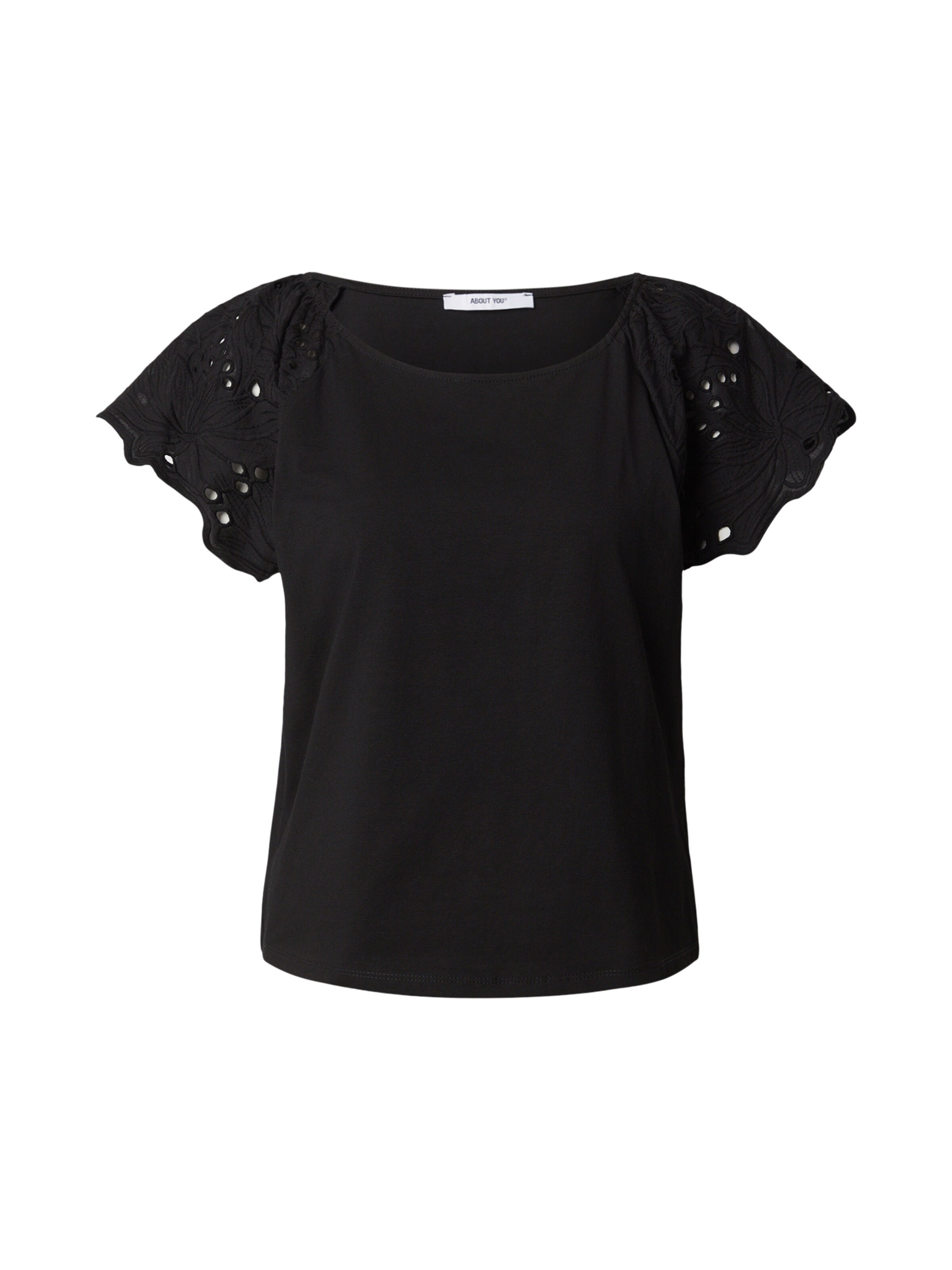 ABOUT YOU Тениска 'Darja' в черно: отпред