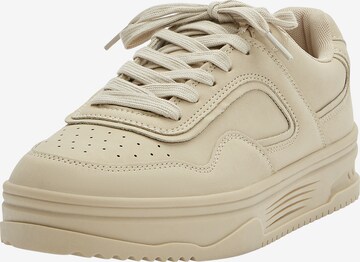 Pull&Bear Låg sneaker i beige: framsida