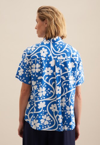 SEIDENSTICKER Blouse ' Schwarze Rose ' in Blue