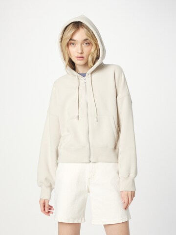 Abercrombie & Fitch - Sudadera con cremallera 'SUNDAY' en beige: frente