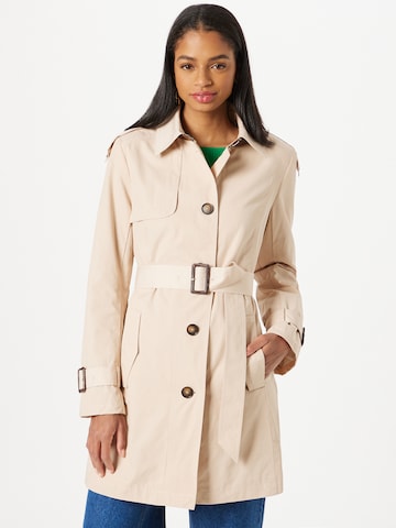 COMMA Between-Seasons Coat in Beige: front