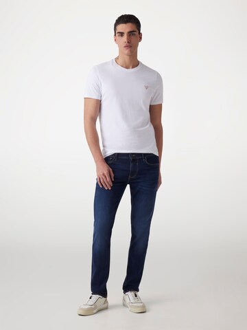 GUESS Skinny Guess Finnley Stretch Jeans in Blau