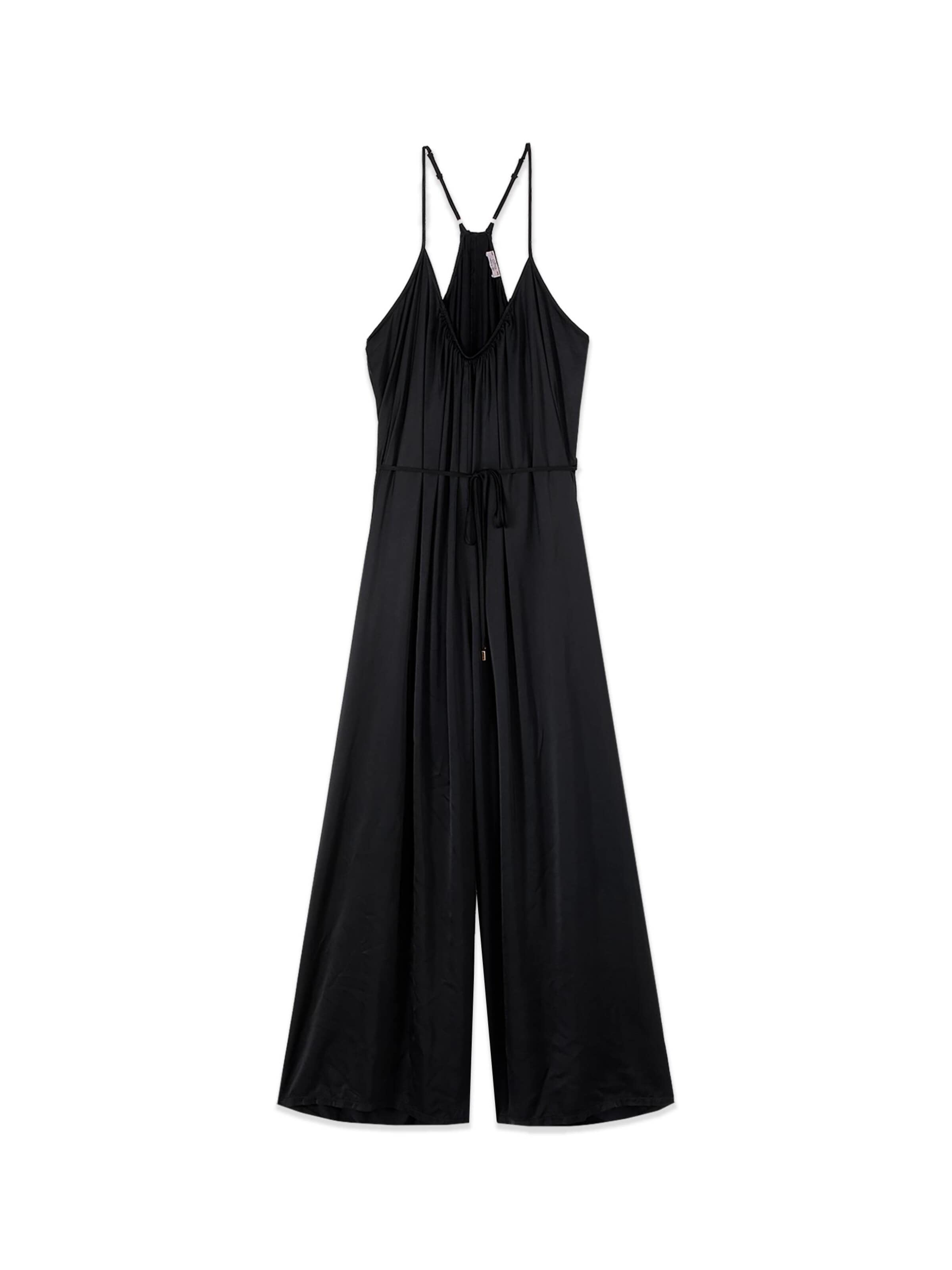 Tuta jumpsuit di oltre in nero: frontale