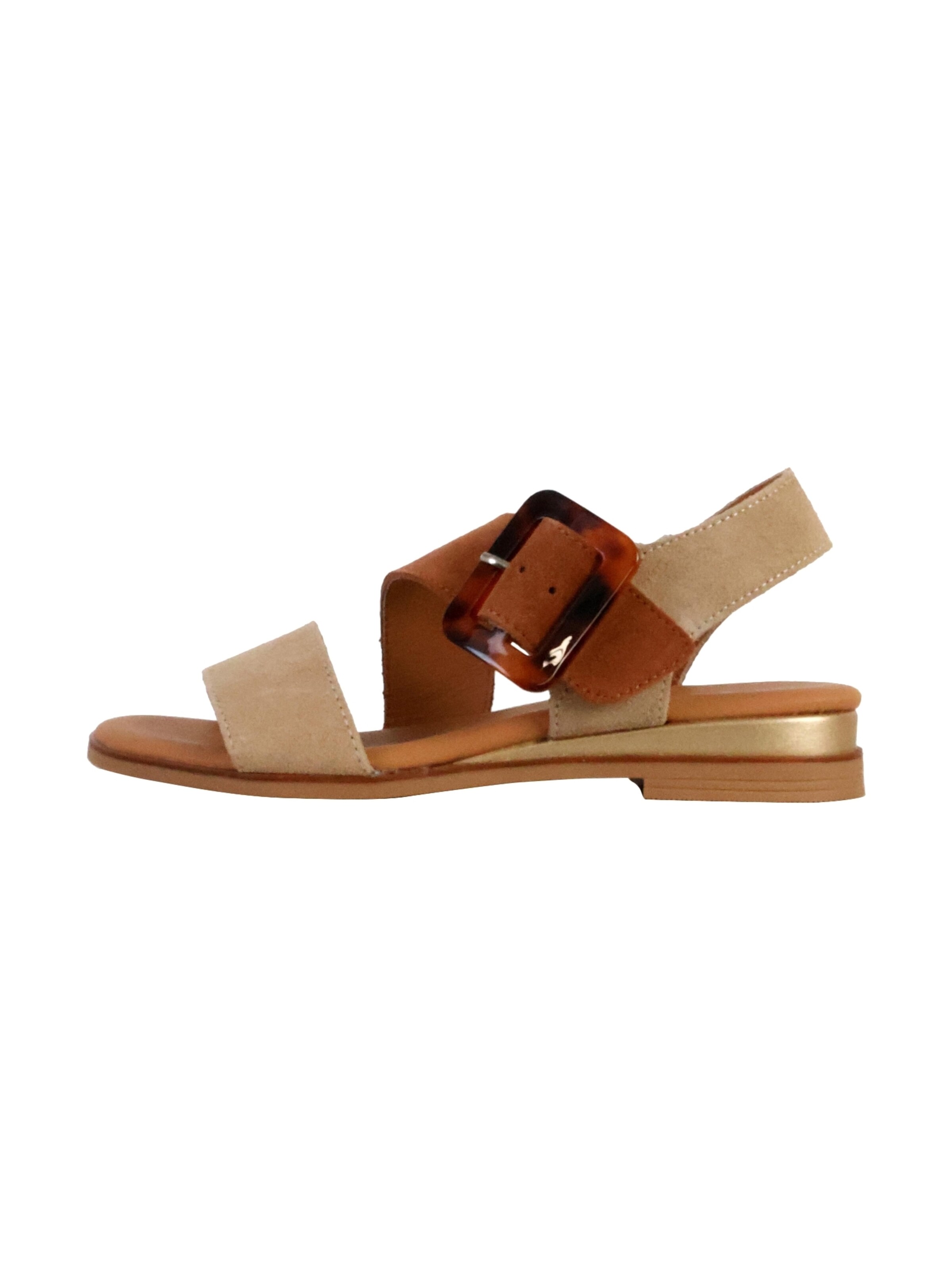 The Divine Factory Sandal in Beige: front