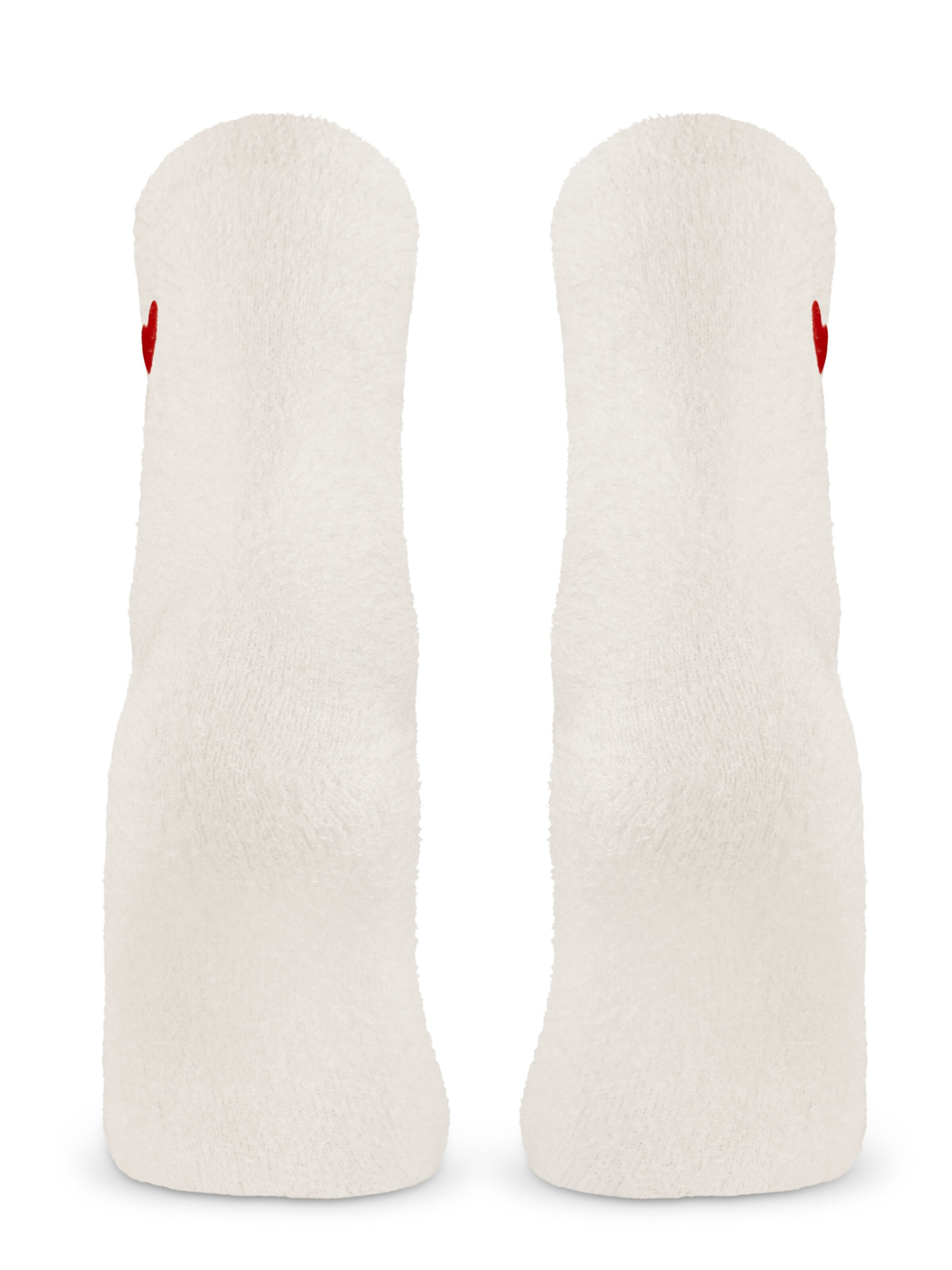 Calzino 'Kuschelsocken mit Icon Stickerei Herz Avocado Banane' di Circle Five in bianco