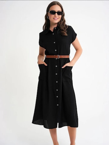 Robe-chemise MixRay en noir