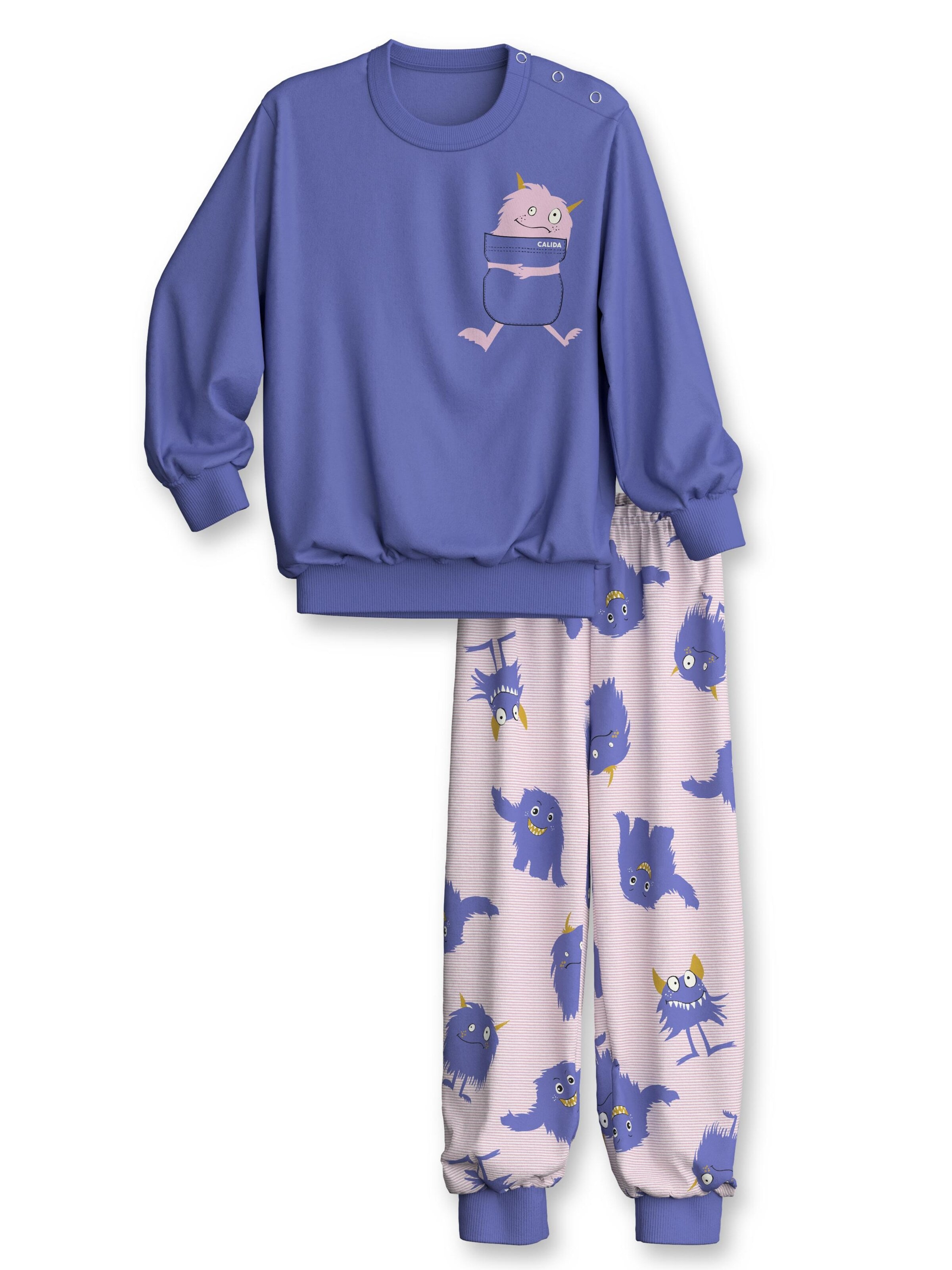 CALIDA Pajamas 'Toddlers Monsters' in Blue: front
