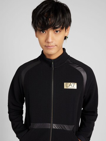 EA7 Emporio Armani Sweatjacka i svart