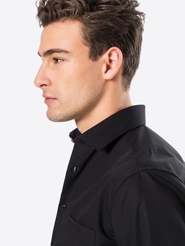 Coupe regular Chemise business SEIDENSTICKER en noir