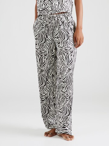Hunkemöller Loosefit Pyjamasbyxa i vit: framsida