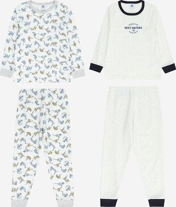 PETIT BATEAU Pajamas in White: front