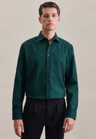 Coupe regular Chemise business SEIDENSTICKER en vert : devant