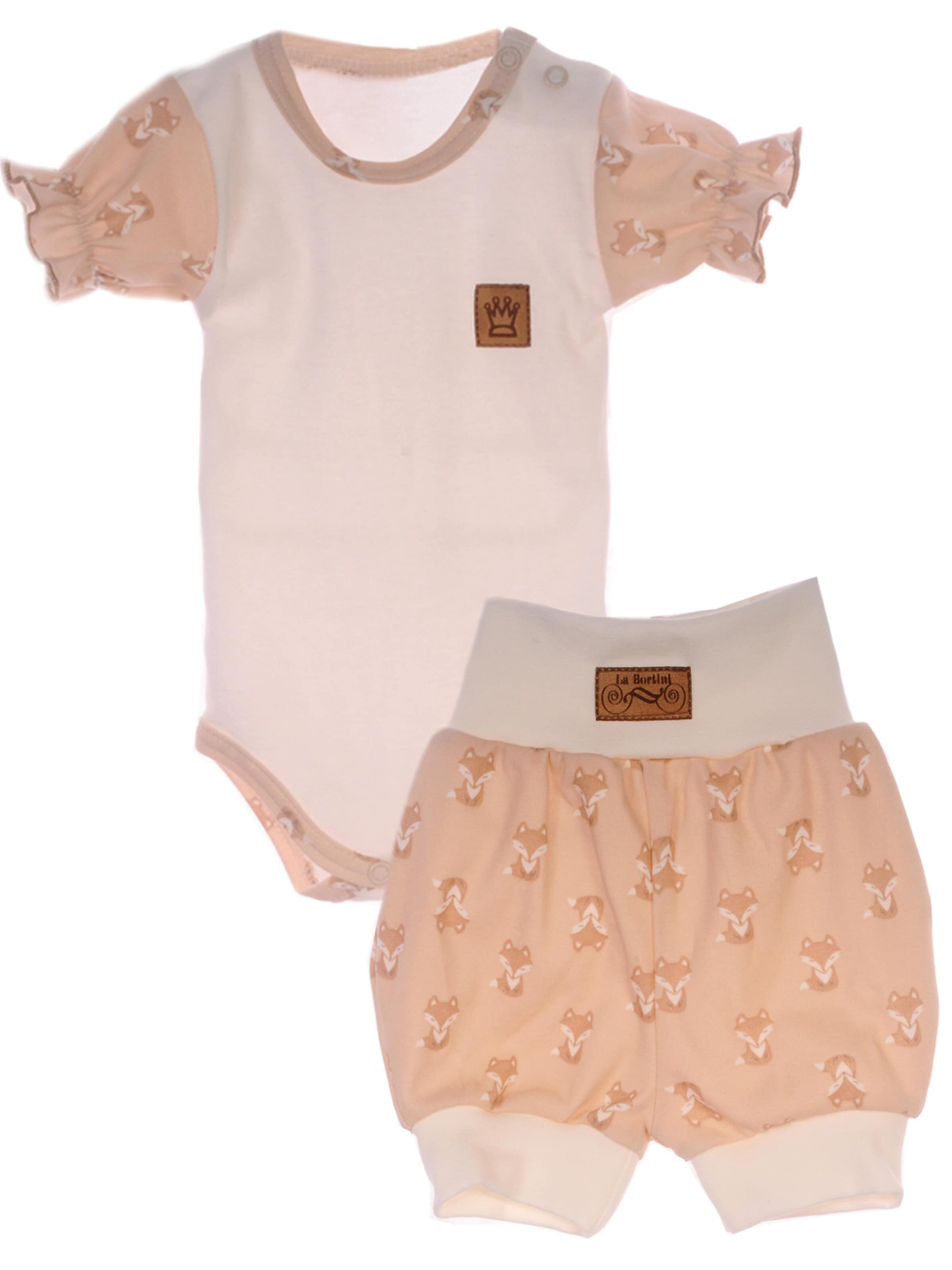 La Bortini Romper/Bodysuit in Beige: front