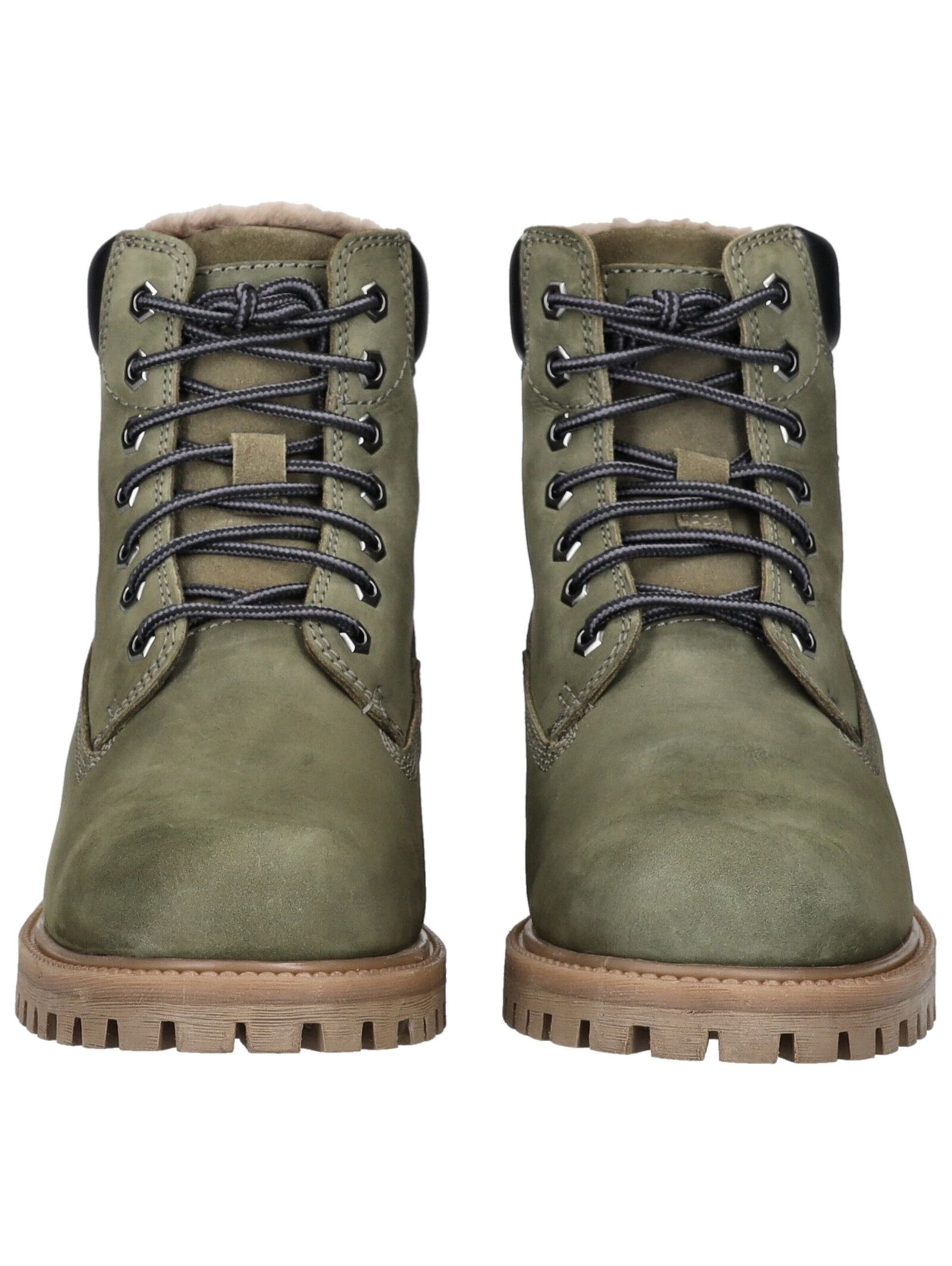 Boots stringati di bugatti in verde