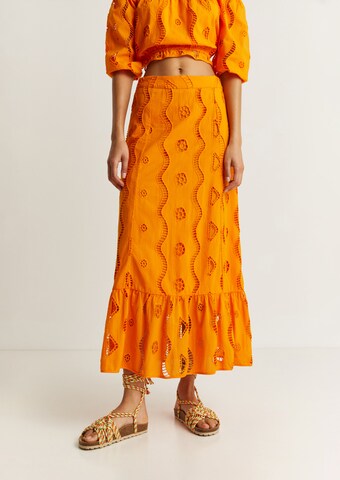 Scalpers Spódnica 'Nat' w kolorze pomarańczowy