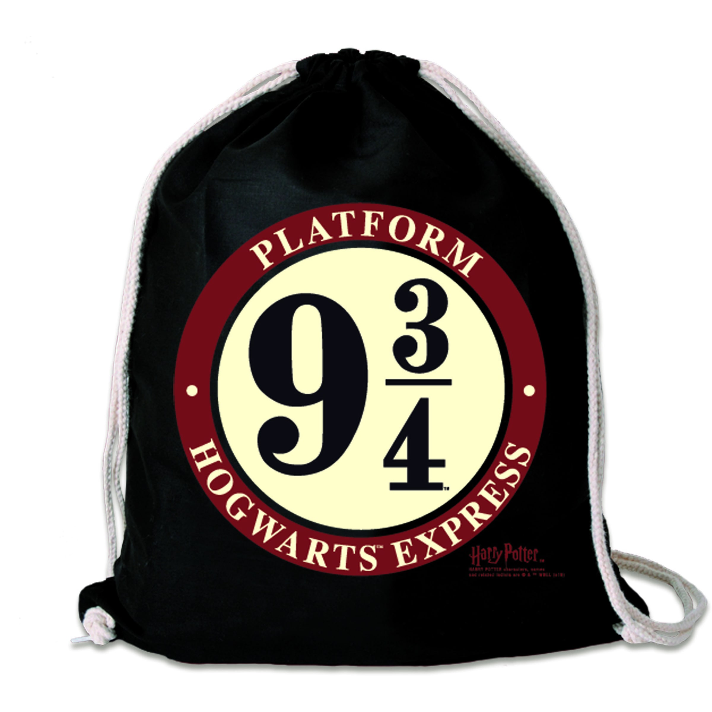 LOGOSHIRT Turnbeutel 'Hogwarts Express' in Schwarz: Vorderseite