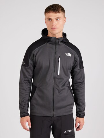 THE NORTH FACE Athletic Zip-Up Hoodie in Grey: front