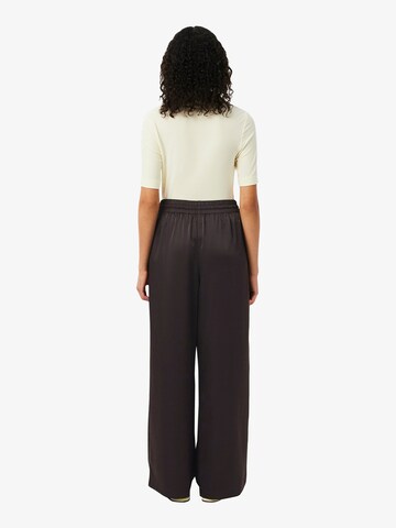 LACOSTE Wide leg Bandplooibroek in Bruin