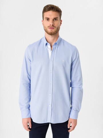 Dandalo Regular Fit Hemd in Blau: Vorderseite