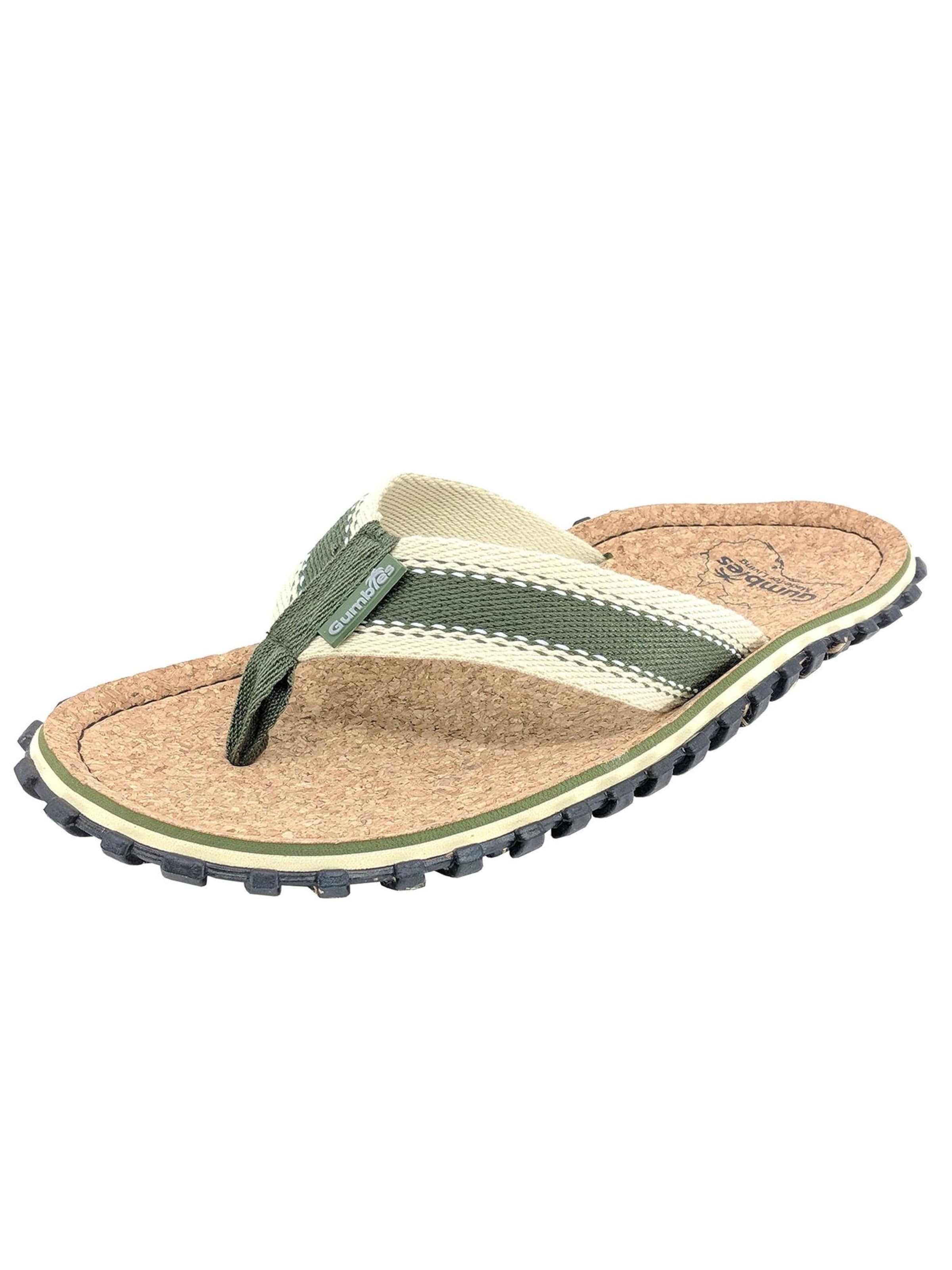 Gumbies T-Bar Sandals 'Gumbies Corker' in Green: front