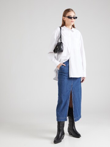 Chemisier 'PCMELIA' PIECES en blanc