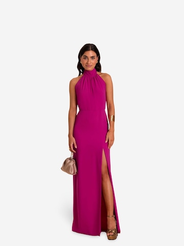 Robe de soirée THE-ARE en rose : devant